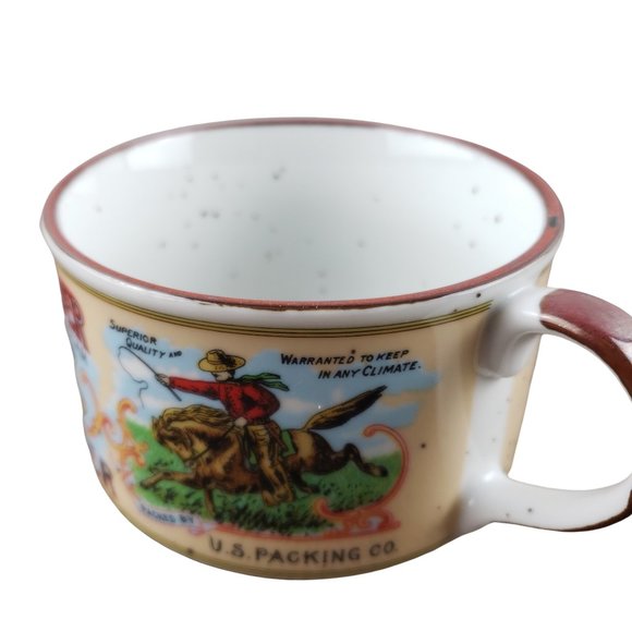 Rough Rider Clam Chowder Fabled Labels One Handled Mug Bowl 1992 Archives Set 5 - Picture 4 of 10